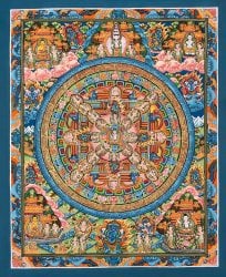 〔一点物〕タンカ - 金剛法界曼荼羅[31cm x 39cm](NP-TANKA-285)