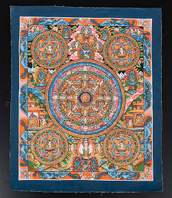 〔一点物〕タンカ - 五仏曼荼羅[31cm x 39cm] - サブ2