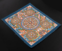 〔一点物〕タンカ - 五仏曼荼羅[31cm x 39cm] - サブ3