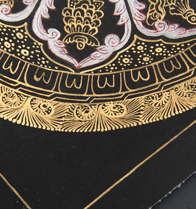 〔一点物〕タンカ - 八吉祥曼荼羅　アシュタマンガラ Ashtamangala[26cm x 26cm] 6 - 別アングルです