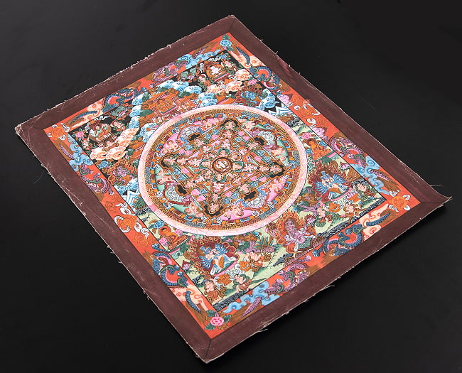 〔一点物〕タンカ - 金剛法界曼荼羅[36cm x 30cm] 3 - 別アングルです