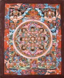 〔一点物〕タンカ - 金剛法界曼荼羅[36cm x 30cm](NP-TANKA-293)