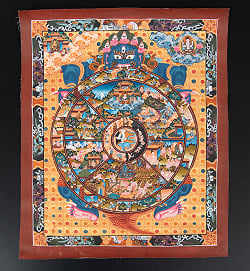 〔一点物〕タンカ - Wheel of existance 六道輪廻図[36cm x 43cm] - サブ2