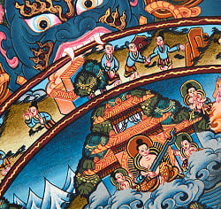 〔一点物〕タンカ - Wheel of existance 六道輪廻図[36cm x 43cm] - サブ5