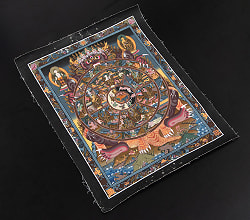 〔一点物〕タンカ - Wheel of existance 六道輪廻図[36cm x 45cm] - サブ3