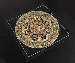 〔一点物〕タンカ - 八吉祥曼荼羅　アシュタマンガラ Ashtamangala[35cm x 35cm] - サブ3