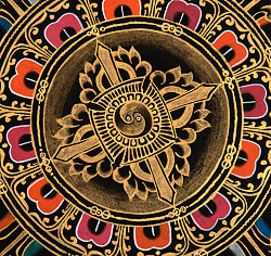 〔一点物〕タンカ - 八吉祥曼荼羅　アシュタマンガラ Ashtamangala[35cm x 35cm] - サブ4