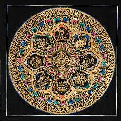 〔一点物〕タンカ - 八吉祥曼荼羅　アシュタマンガラ Ashtamangala[35cm x 35cm]の商品写真