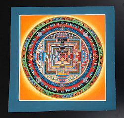 〔一点物〕タンカ - カーラチャクラマンダラ[32cm x 32cm] - サブ2