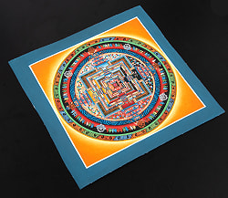 〔一点物〕タンカ - カーラチャクラマンダラ[32cm x 32cm] - サブ3