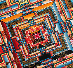 〔一点物〕タンカ - カーラチャクラマンダラ[32cm x 32cm] - サブ5