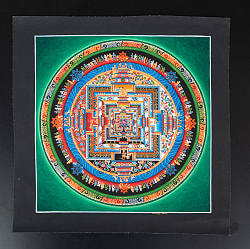 〔一点物〕タンカ - カーラチャクラマンダラ[32cm x 32cm] - サブ2