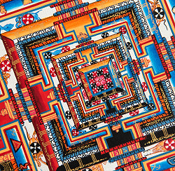 〔一点物〕タンカ - カーラチャクラマンダラ[32cm x 32cm] - サブ4