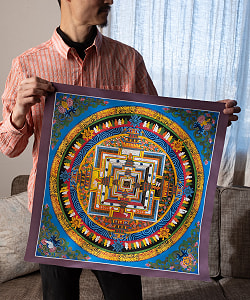 〔一点物〕タンカ - カーラチャクラマンダラ[55x55cm] - サブ4