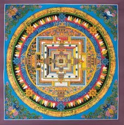 〔一点物〕タンカ - カーラチャクラマンダラ[55x55cm](NP-TANKA-314)