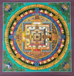 〔一点物〕タンカ - カーラチャクラマンダラ[55x55cm](NP-TANKA-315)