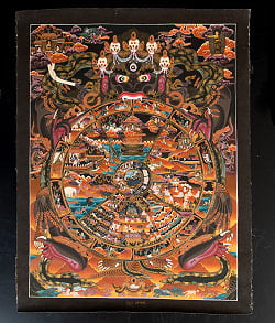 〔Raj Lama作 一点物〕タンカ - 六道輪廻図[55x70cm] - サブ2