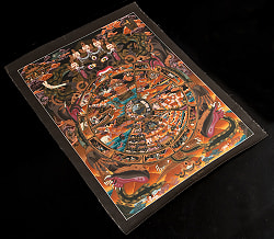 〔Raj Lama作 一点物〕タンカ - 六道輪廻図[55x70cm] - サブ3