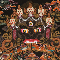 〔Raj Lama作 一点物〕タンカ - 六道輪廻図[55x70cm] - サブ5