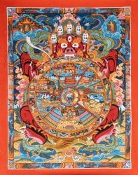 〔一点物〕タンカ - Wheel of existance 六道輪廻図[45x57cm](NP-TANKA-320)