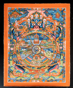 〔一点物〕タンカ -  Wheel of existance 六道輪廻図 [44x56cm] - サブ2