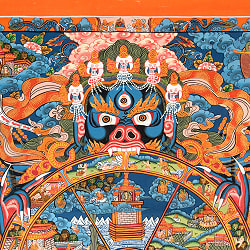 〔一点物〕タンカ -  Wheel of existance 六道輪廻図 [44x56cm] - サブ5