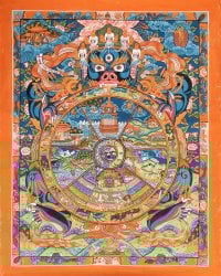 〔一点物〕タンカ -  Wheel of existance 六道輪廻図 [44x56cm](NP-TANKA-321)