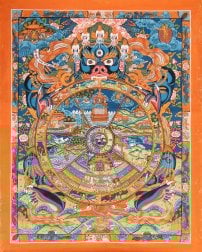 〔一点物〕タンカ -  Wheel of existance 六道輪廻図 [44x56cm](NP-TANKA-321)
