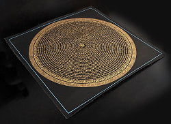 〔一点物〕タンカ - オーンと種子マンダラ[75x75cm] - サブ3