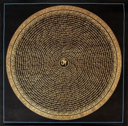 〔一点物〕タンカ - オーンと種子マンダラ[75x75cm](NP-TANKA-326)