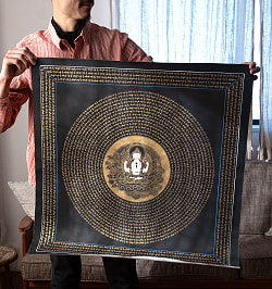 〔一点物〕タンカ - 六字咒観音菩薩種子曼荼羅[76x76cm] - サブ5