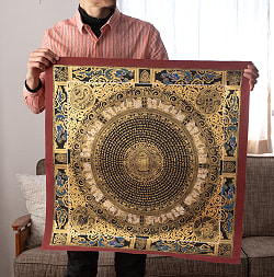 〔一点物〕タンカ - カーラチャクラと種子マンダラ[75x75cm] - サブ4