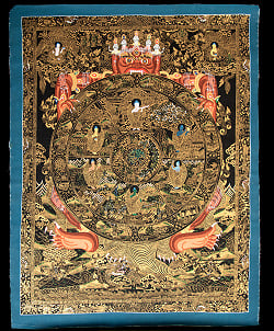 〔一点物〕タンカ -  Wheel of existance 六道輪廻図 [72x94cm] - サブ2