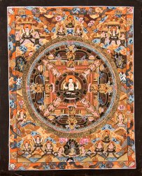 〔一点物〕タンカ - 金剛法界曼荼羅[29cm x 36cm](NP-TANKA-338)