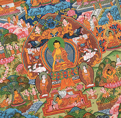 〔一点物〕タンカ - 釈迦牟尼仏曼荼羅[31cm x 35cm] - サブ4