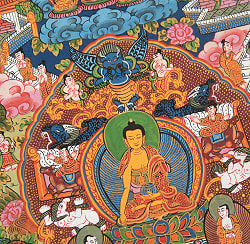 〔一点物〕タンカ - 釈迦牟尼仏曼荼羅[31cm x 35cm] - サブ5