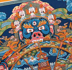 〔一点物〕タンカ - Wheel of existance 六道輪廻図[30cm x 40cm] - サブ4