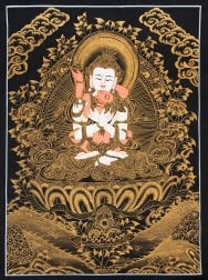 〔一点物〕タンカ - ヤブユム 男女合体尊[30cm x 40cm](NP-TANKA-342)