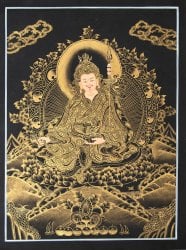 〔一点物〕タンカ - パドマサンバヴァ（蓮華生大士）[30cm x 40cm](NP-TANKA-349)