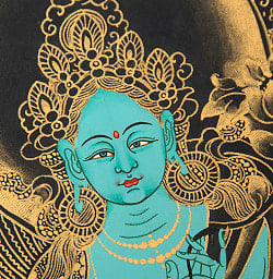 〔一点物〕タンカ - グリーン・ターラ[30cm x 40cm] - サブ5