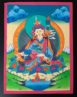 タンカ - パドマサンバヴァ（蓮華生大士）[30cm x 40cm] - サブ2