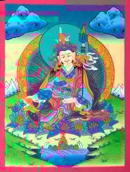 タンカ - パドマサンバヴァ（蓮華生大士）[30cm x 40cm](NP-TANKA-353)