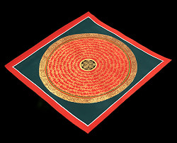 〔一点物〕タンカ - ドルジェと種子マンダラ[34x34cm] - サブ3