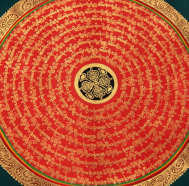 〔一点物〕タンカ - ドルジェと種子マンダラ[34x34cm] 5 - 一部分をアップにしてみました