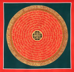 〔一点物〕タンカ - ドルジェと種子マンダラ[34x34cm](NP-TANKA-356)