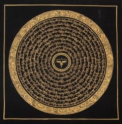 〔一点物〕タンカ - ブッダアイと種子マンダラ[34x34cm](NP-TANKA-361)