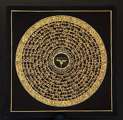 〔一点物〕タンカ - ブッダアイと種子マンダラ[34x34cm] - サブ2