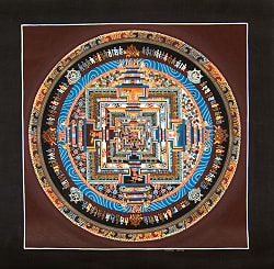 〔Mahesh Lama作 一点物〕タンカ - カーラチャクラマンダラ[31x31cm] - サブ2