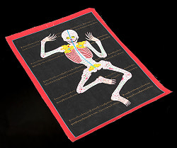 〔一点物〕タンカ - チベット医学 人体経絡図[37x49cm] - サブ3