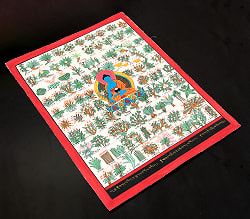 〔一点物〕タンカ - チベット医学四部医典薬草図[37x48cm] - サブ3